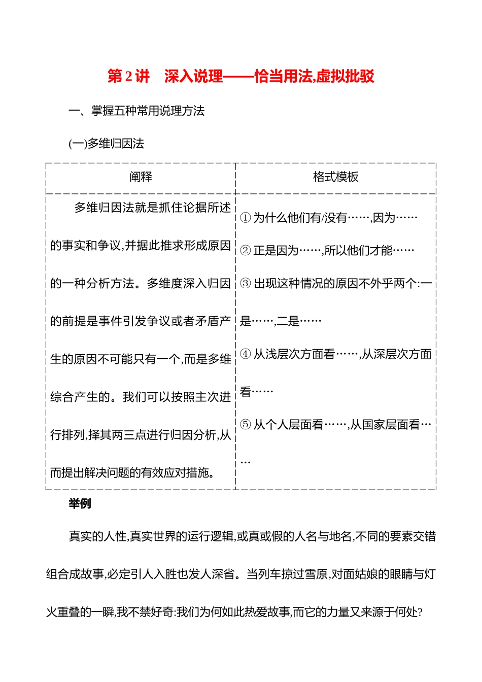 2026版高中全程复习方略语文强基版-专题八第四节第2讲深入说理——恰当用法,虚拟批驳.docx_第1页
