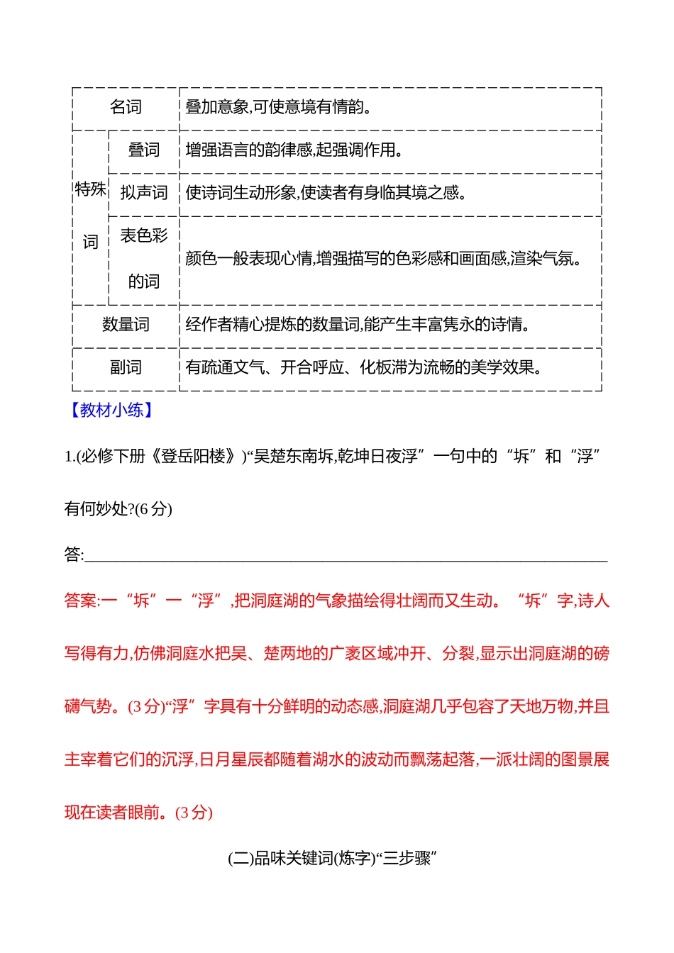 2026版高中全程复习方略语文强基版-专题五第三节第2讲品味语言,鉴赏诗词语言.docx_第3页