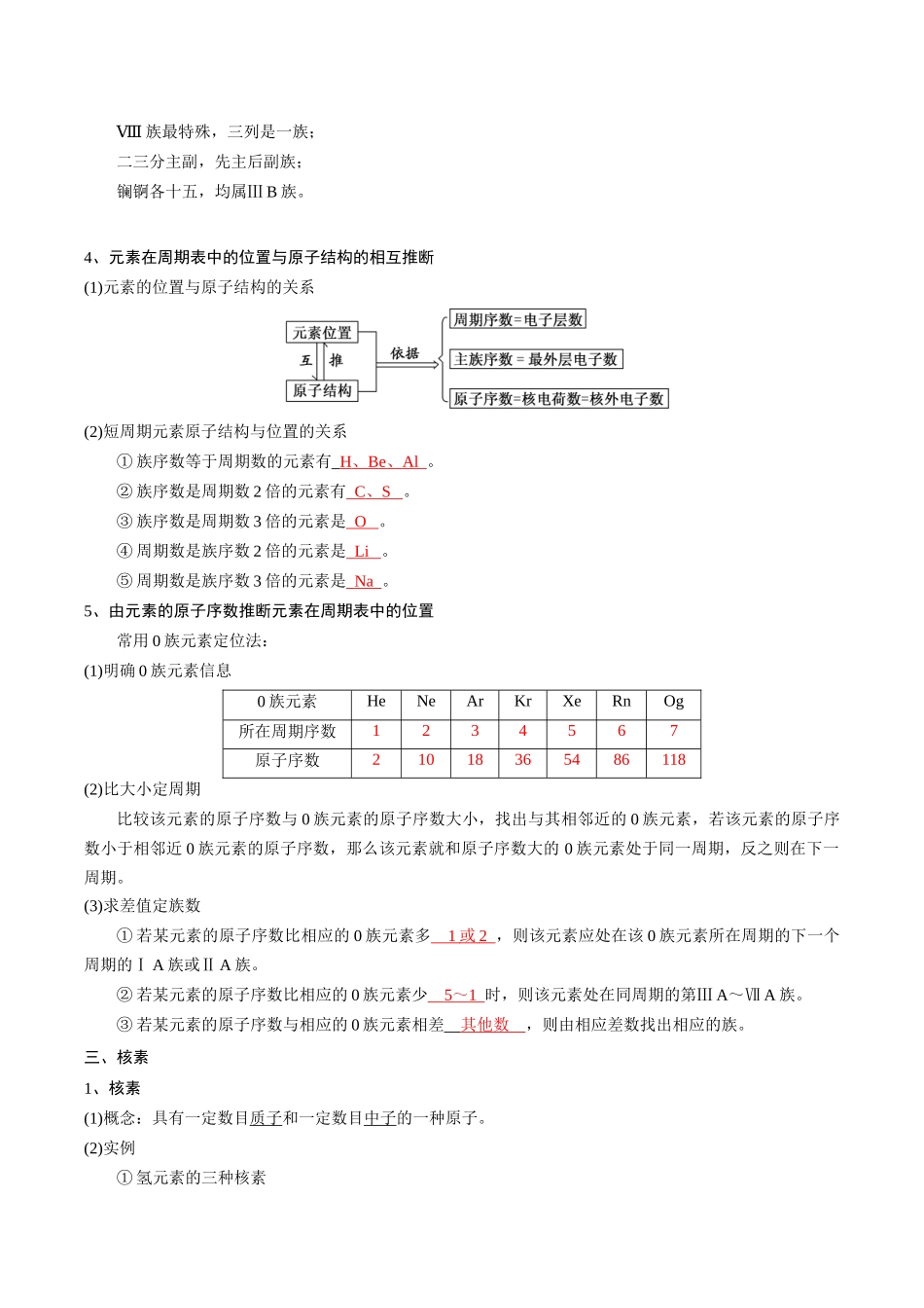 第4章物质结构元素周期律-高中化学全册必背章节知识清单（新人教版必修第一册）（教师版）.docx_第3页