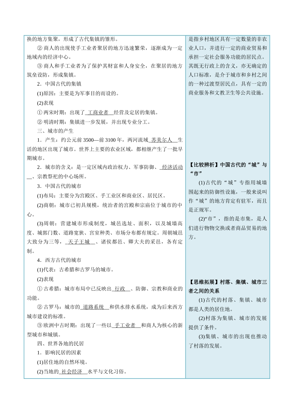 第10课古代的村落、集镇和城市-选择性必修2：经济与社会生活）.docx_第3页