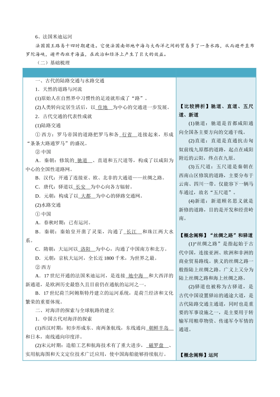 第12课水陆交通的变迁-选择性必修2：经济与社会生活）.docx_第2页
