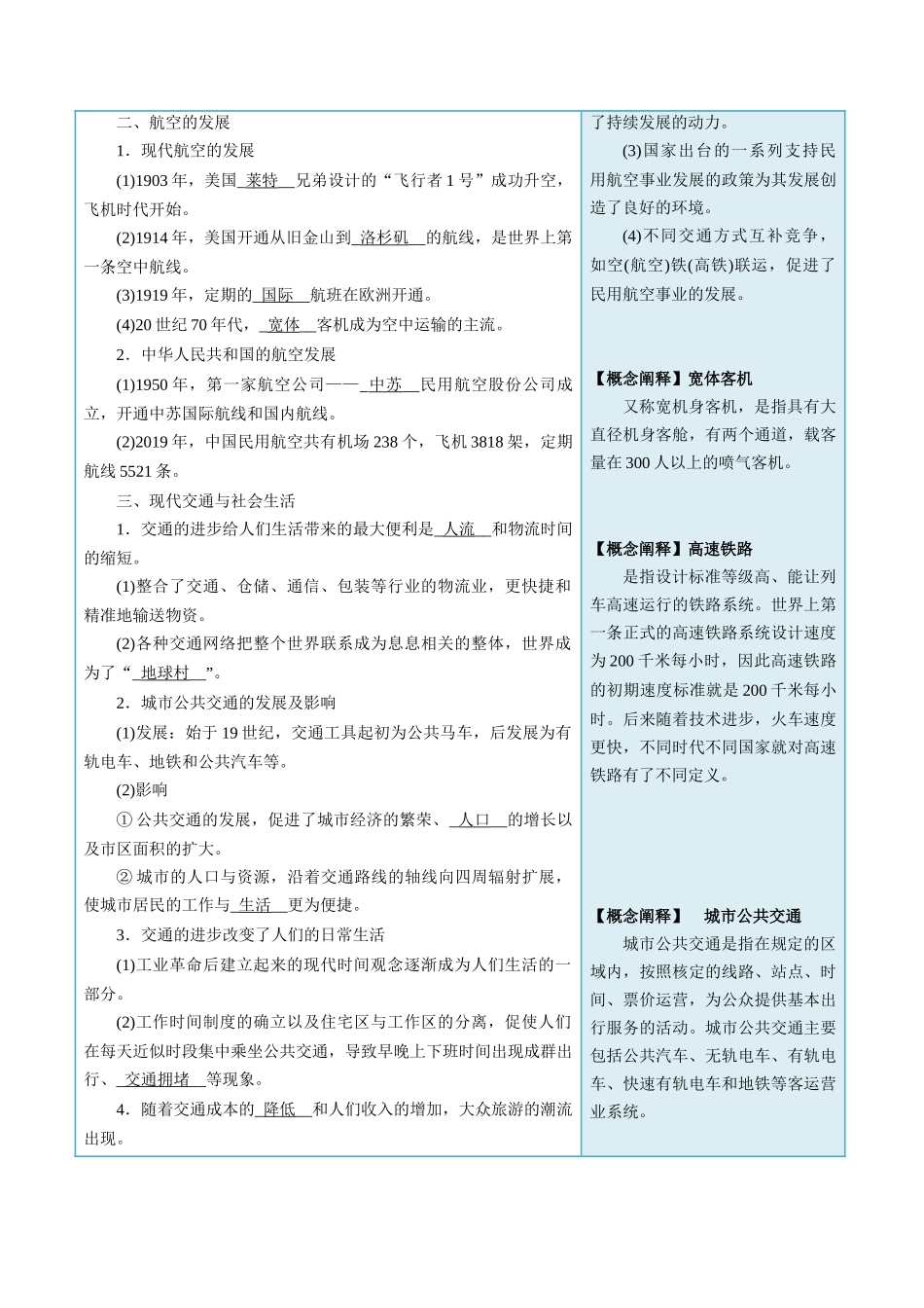 第13课现代交通运输的新变化-选择性必修2：经济与社会生活）.docx_第3页