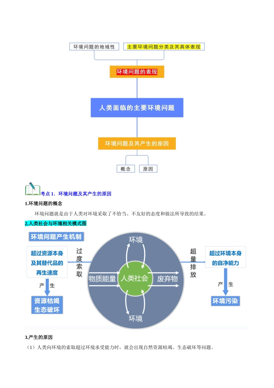 专题11环境与发展（知识梳理）-【学考复习】2024年高考地理学业水平考试考点归纳.docx_第3页