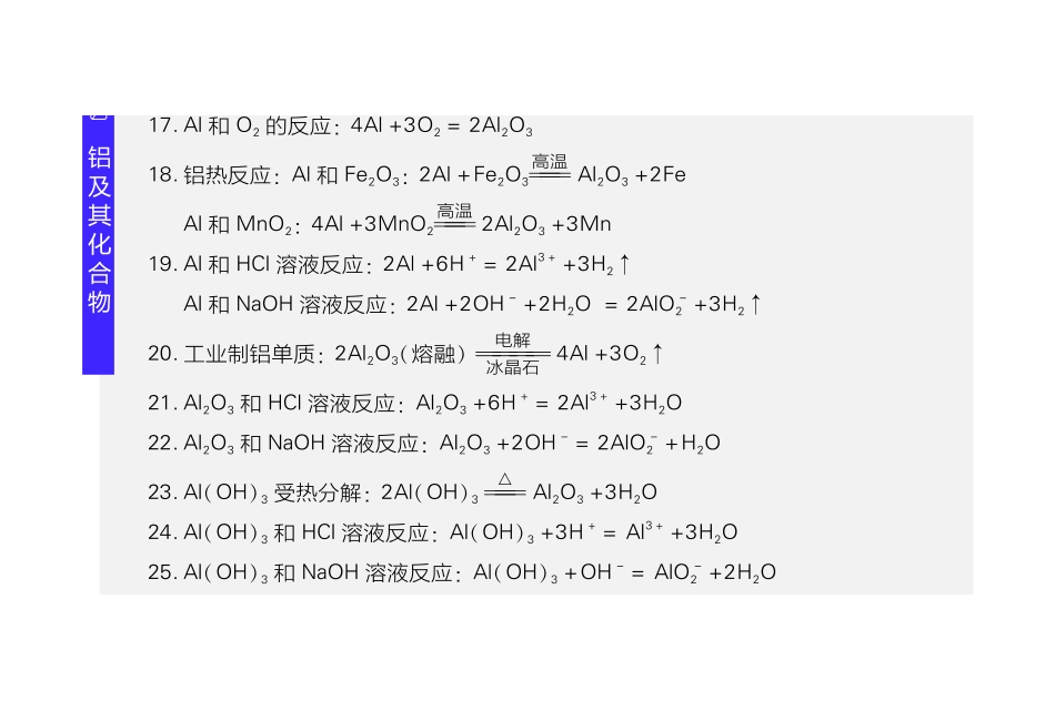 【高中化学】高中化学反应方程式卡片（每天一片）----71张（含反应方程式练习+答案）.pdf_第3页
