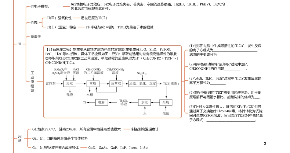 2025年高考化学-25版元素化合物系列IIIA族-3镓铟铊拓展与典型例题.pdf_第3页