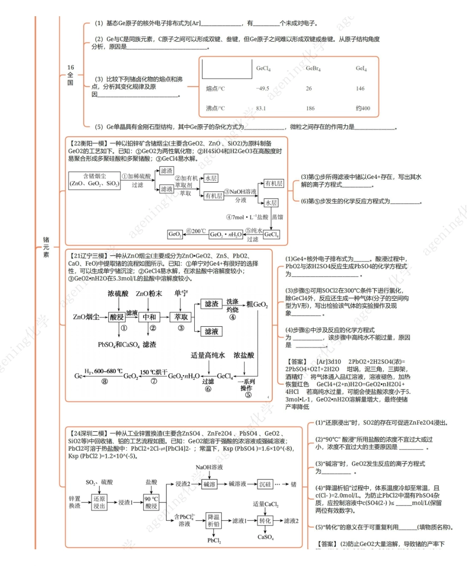 2025年高考化学-25版元素化合物系列IVA族-4锗锡铅.pdf_第3页