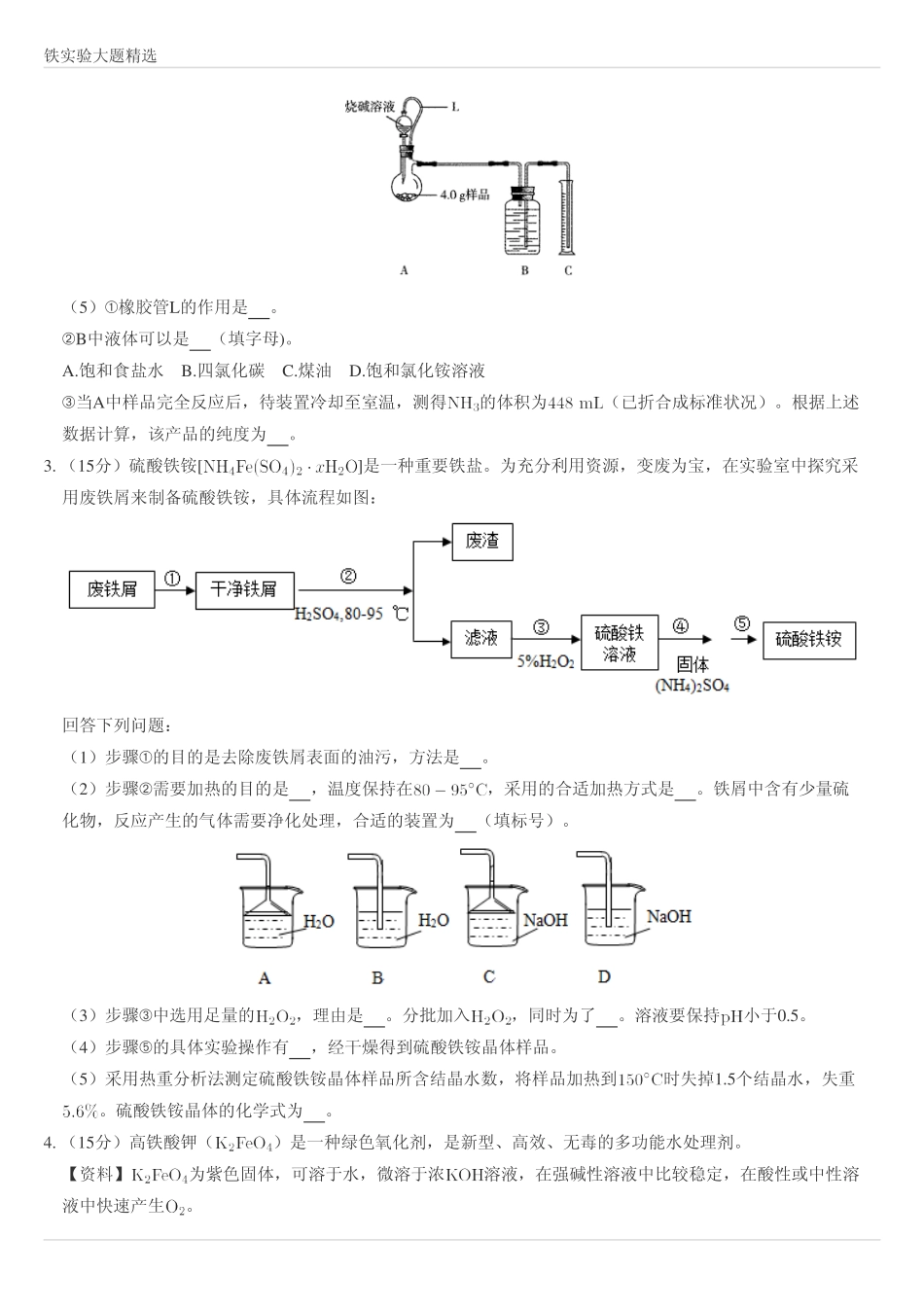 2025年高考化学-铁元素实验大题精选.pdf_第2页