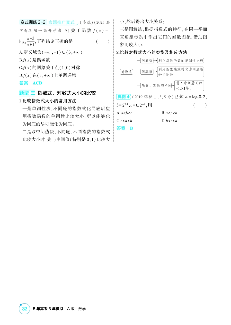 2026版53高考总复习A版数学-26对数与对数函数.pdf_第3页