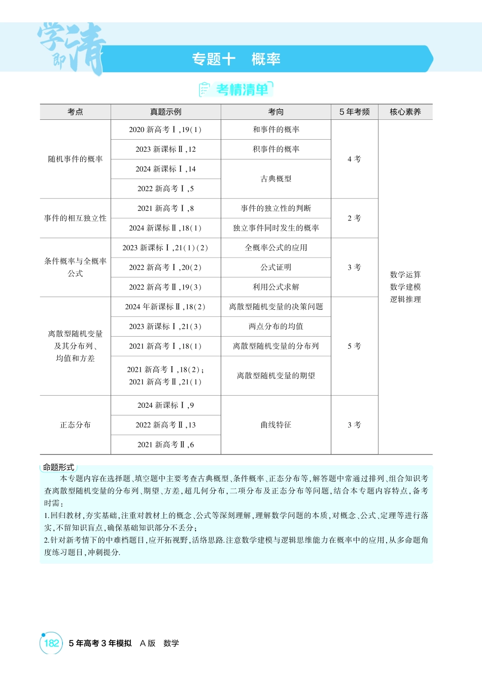 2026版53高考总复习A版数学-101随机事件古典概型与条件概率.pdf_第1页