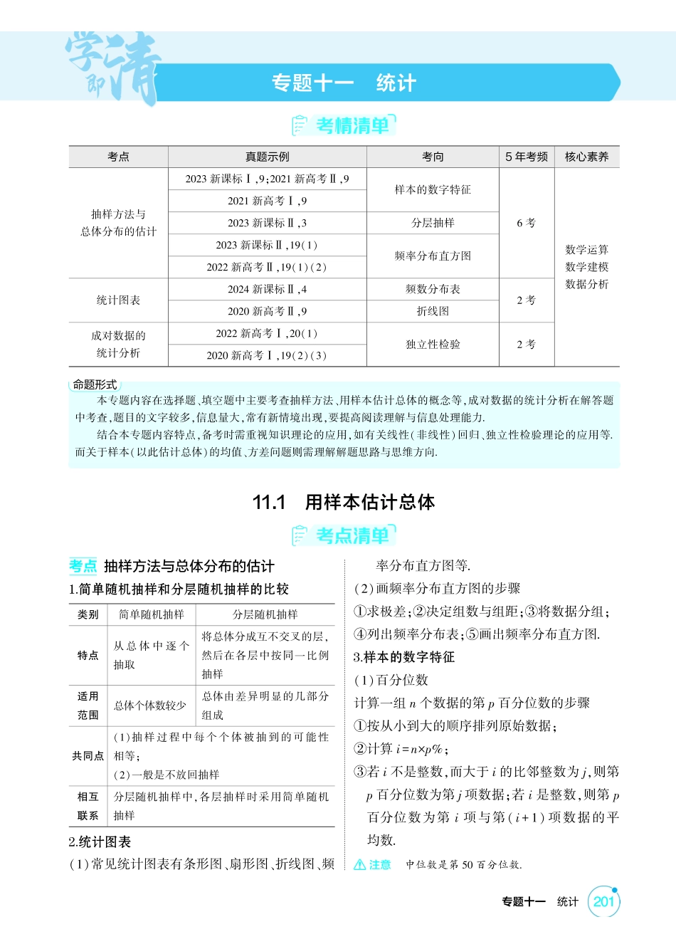 2026版53高考总复习A版数学-111用样本估计总体.pdf_第1页