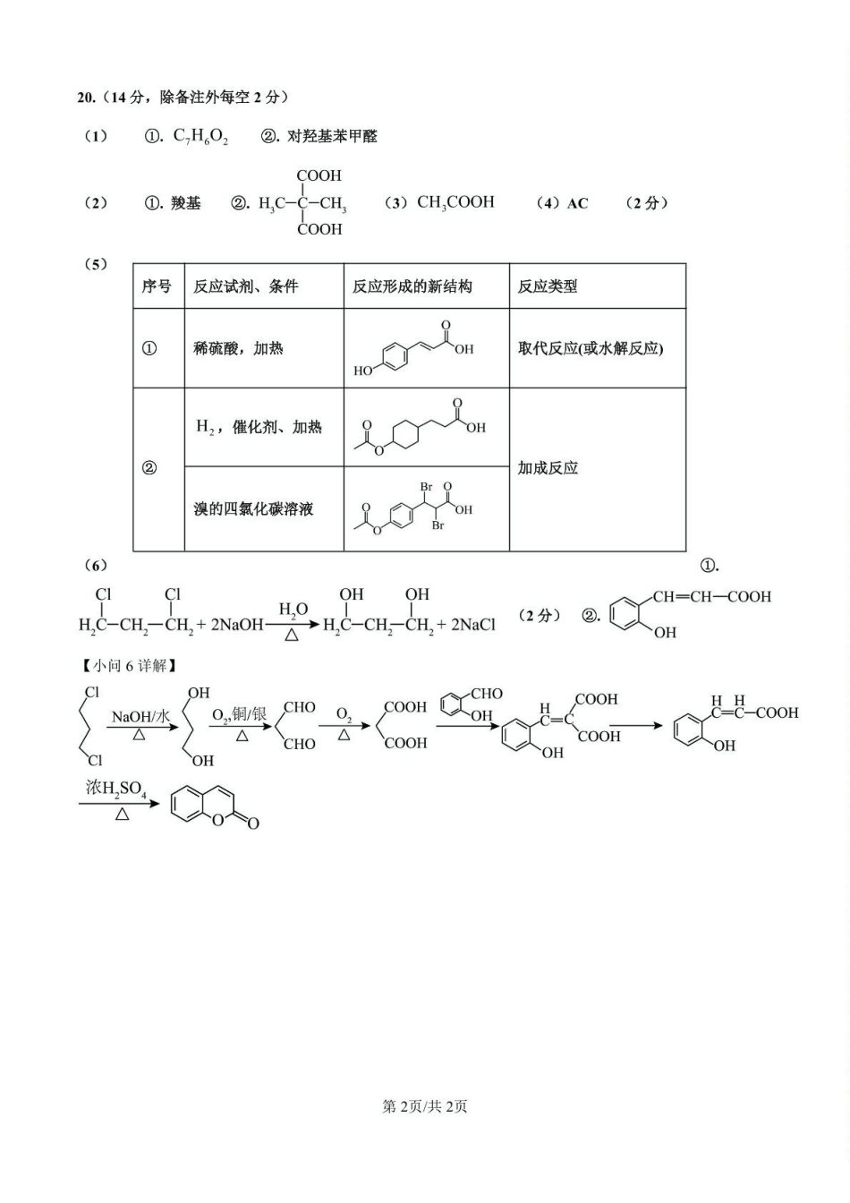 化学试题卷答案【广东卷】广东省深圳市高级中学高中园2025届高三高考适应性考试（5.20-5.21）.pdf_第2页