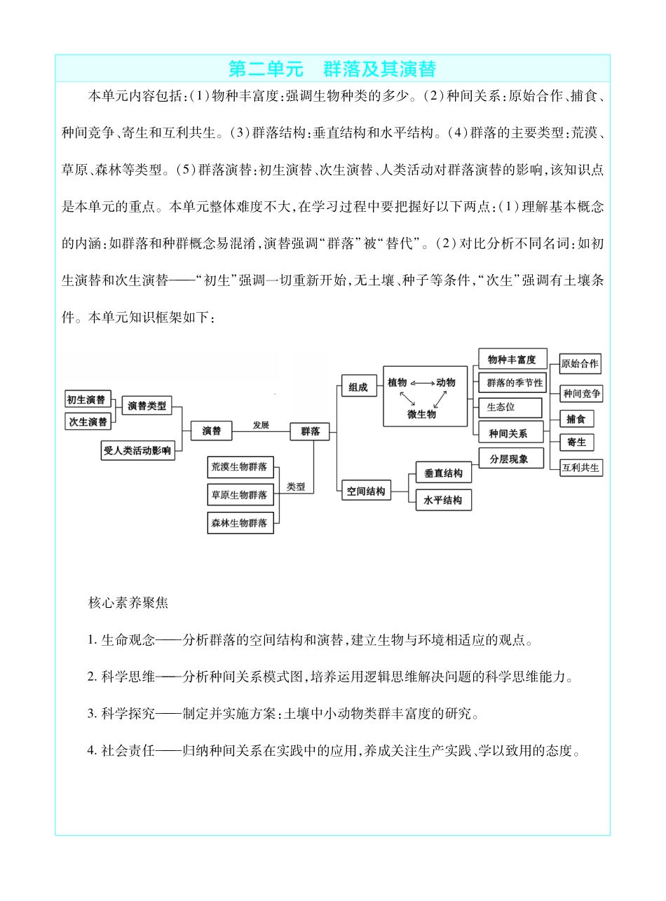 考前重点速记-生物选择性必修2RJ-金考卷单元双测卷.pdf_第2页