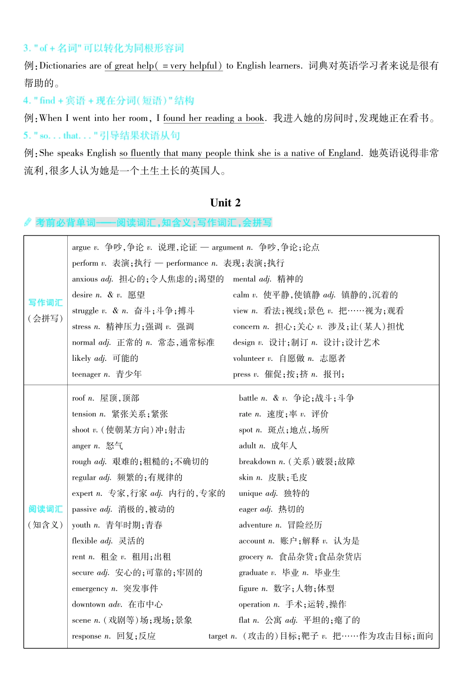 考前重点速记-英语必修第一册YL-金考卷单元双测卷.pdf_第3页