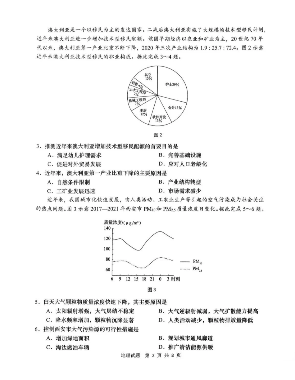 山东省青岛、淄博25年高三第二次适应性检测（青岛、淄博二模）（5.6）地理试题（含答案）.pdf_第2页