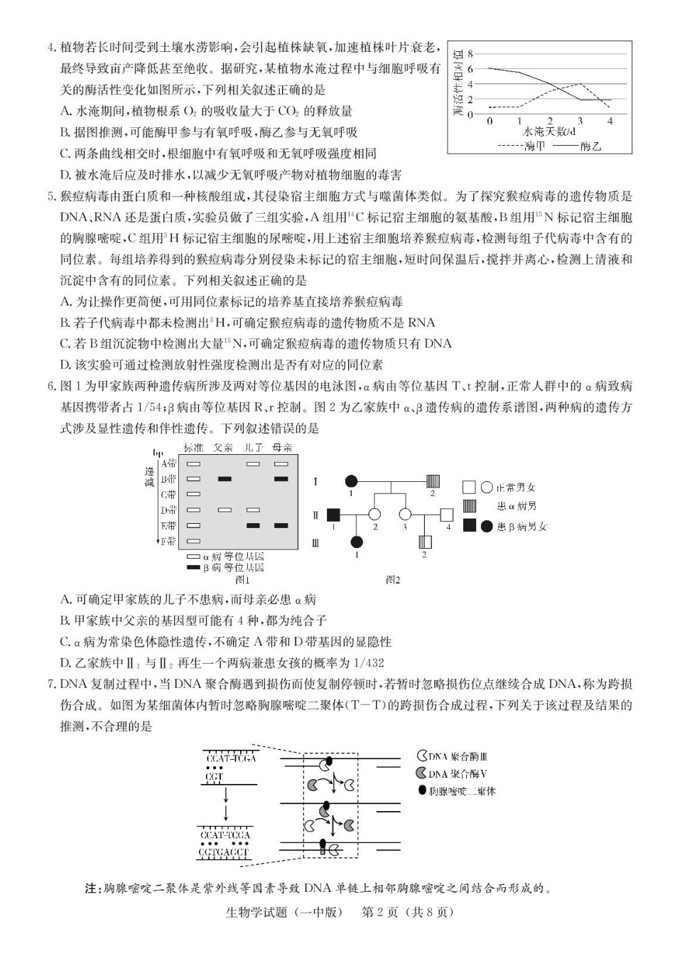 生物试卷+答案【Top50强校】【湖南卷】湖南省长沙市第一中学2025届高三下学期模拟考试试卷（二）（5.21-5.22）.pdf_第2页