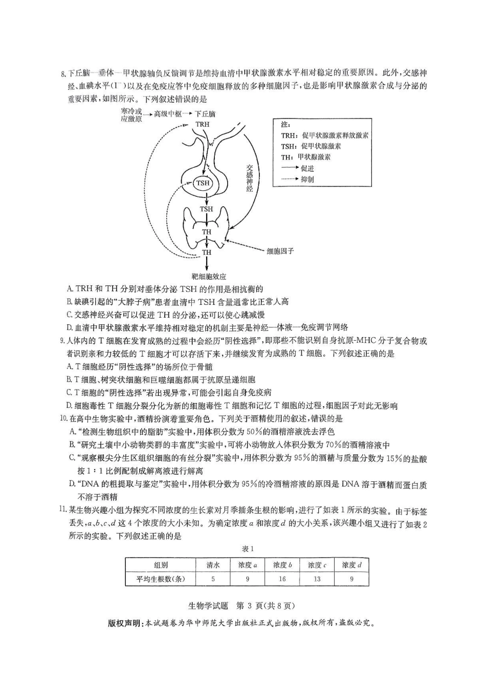 生物试卷+答案【补齐重发】【华大预测卷】华大新高考联盟2025年5月名校高考预测卷(5.19-5.20).pdf_第3页