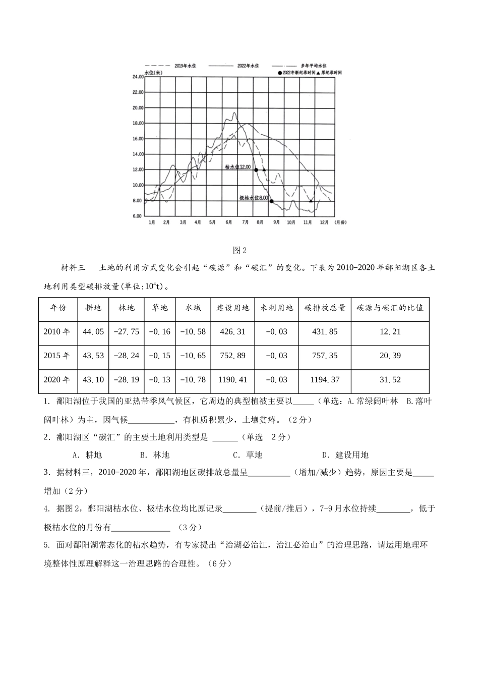 2025年高考地理考前信息必刷卷-信息必刷卷02（上海专用）（考试版）.docx_第2页