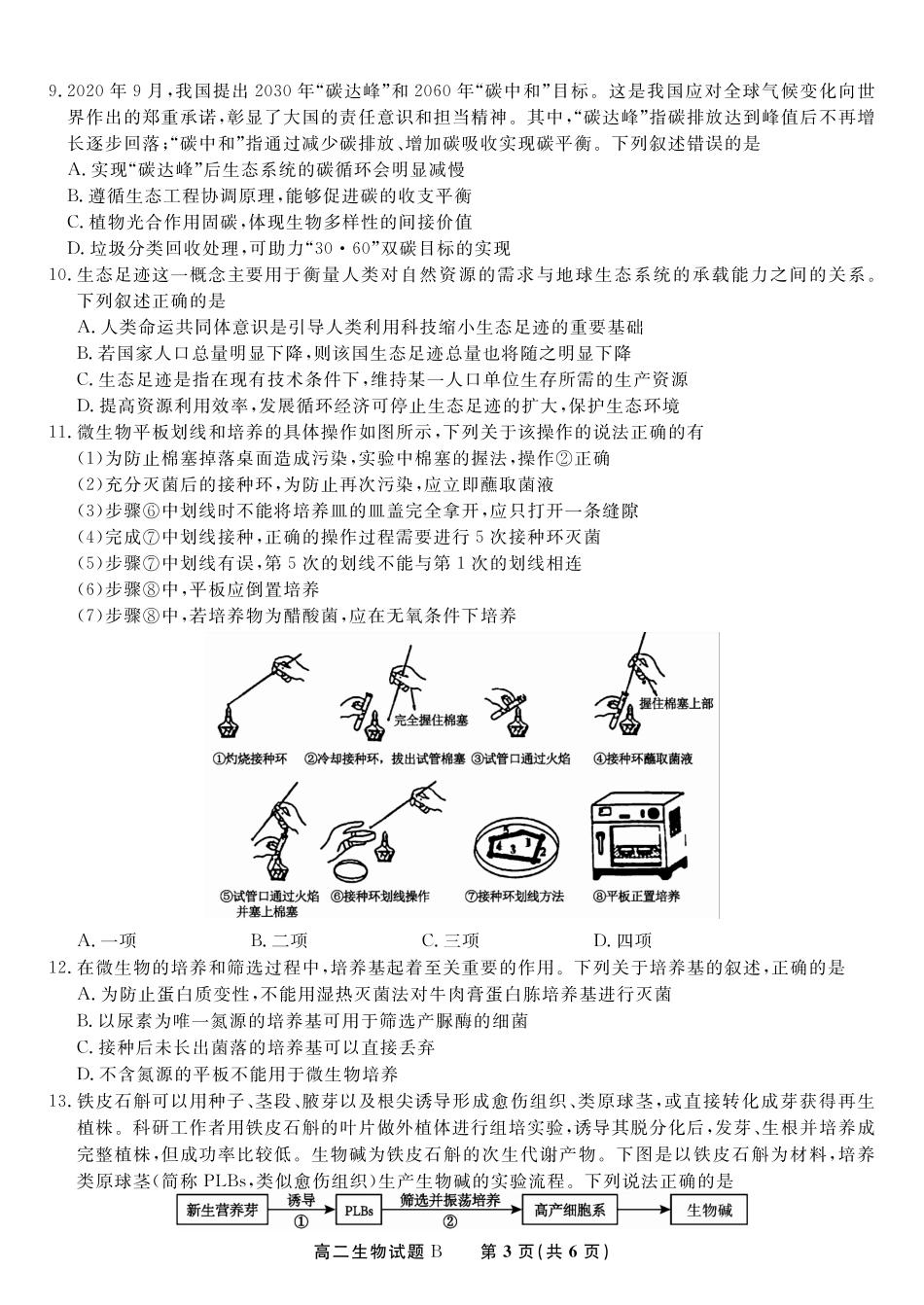 安徽省金榜教育2024-2025学年高二下学期五月份阶段性考试生物试题B2025年5月高二阶段考.pdf_第3页