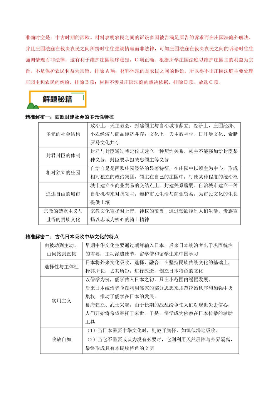 备战高一高二高三高考历史临考题号押题-押江苏卷第12题中古时期的世界（原卷版）.docx_第2页