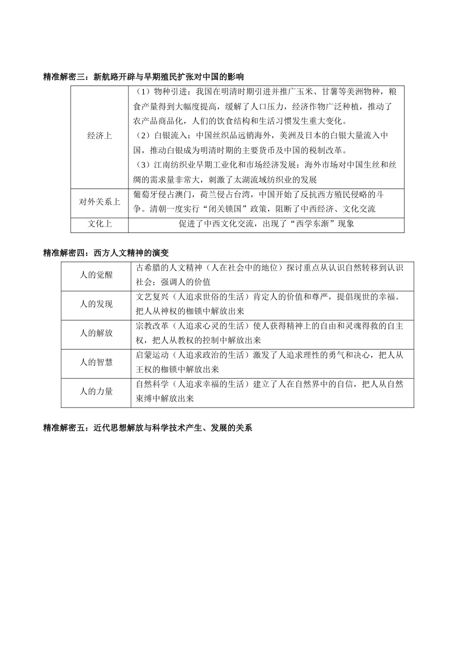 备战高一高二高三高考历史临考题号押题-押江苏卷第13题新航路开辟及近代思想解放运动（原卷版）.docx_第3页