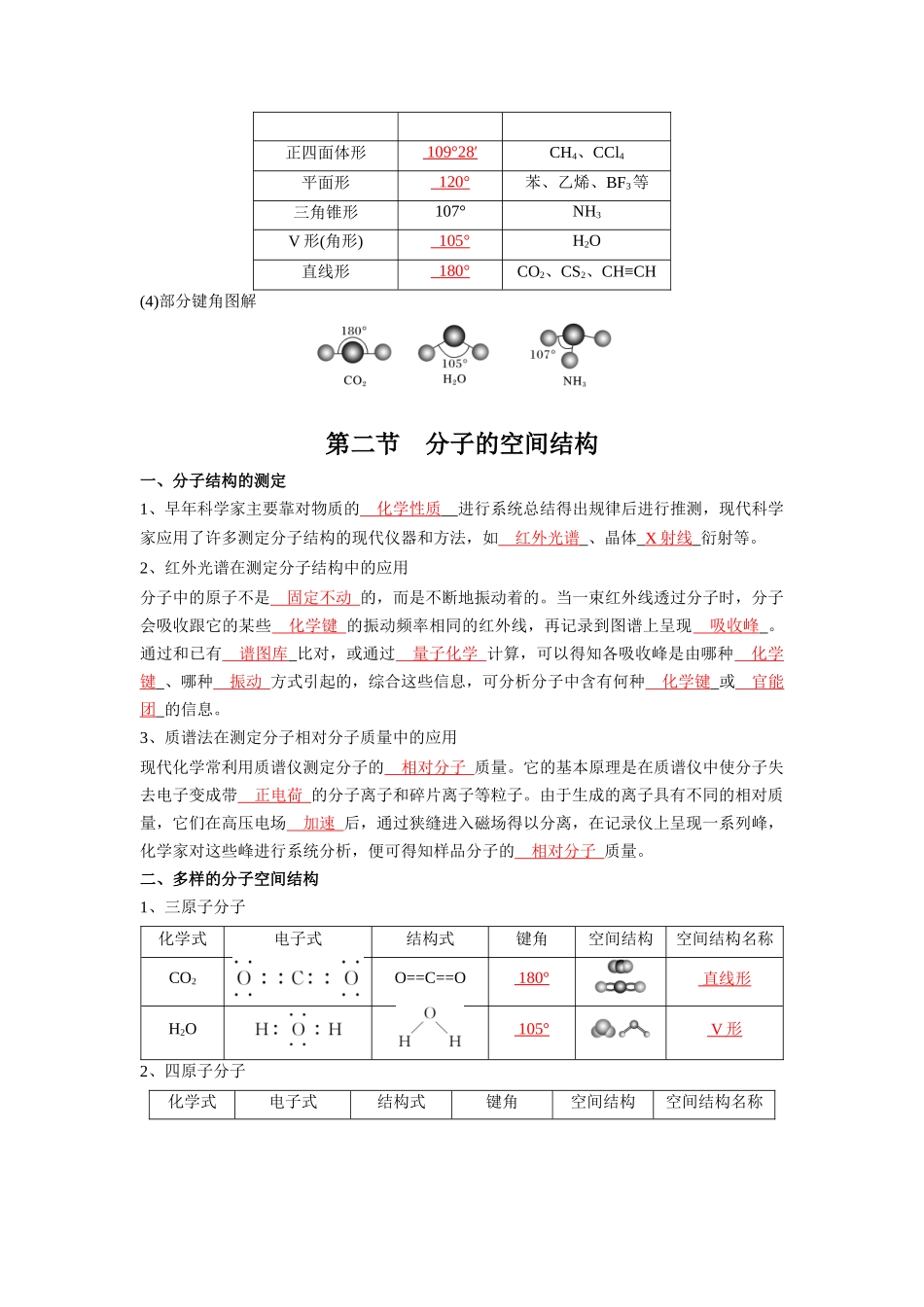 第二章分子结构与性质-高中化学全册必背章节知识清单（人教版2019选择性必修2）.docx_第3页