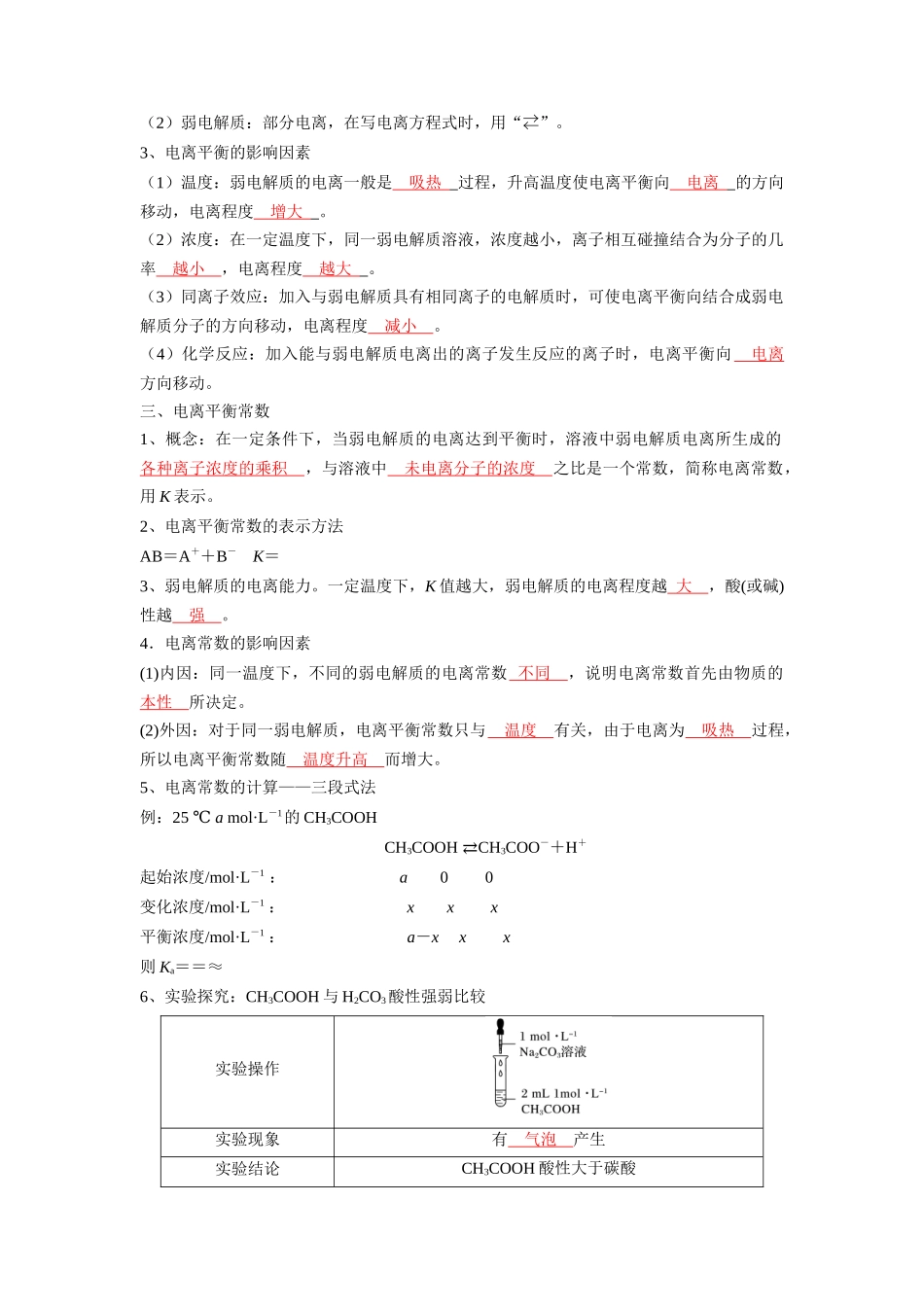 第三章水溶液中的离子反应与平衡-高中化学全册必背章节知识清单（人教版2019选择性必修1）.docx_第2页