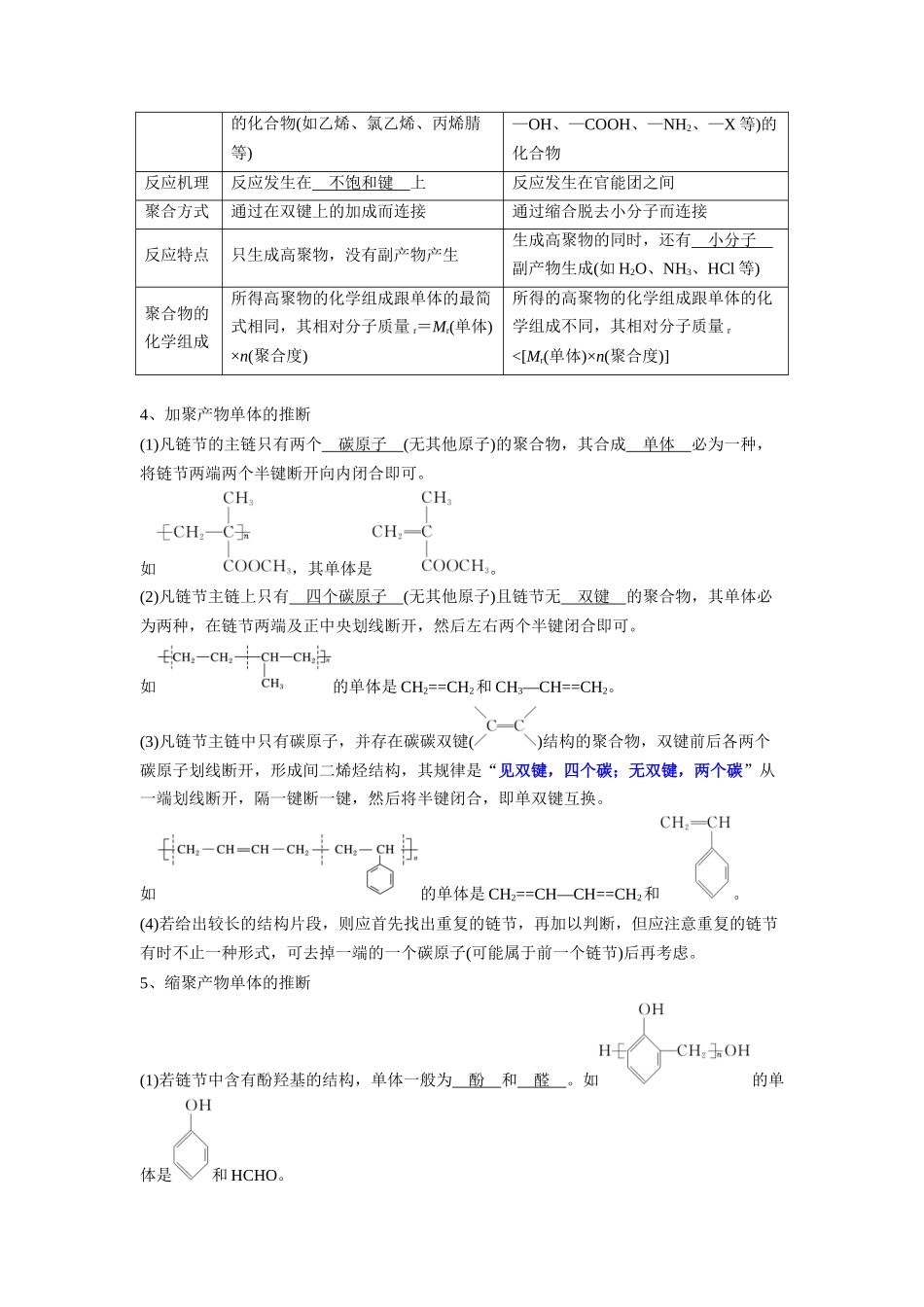 第五章合成高分子-高中化学全册必背章节知识清单（人教版2019选择性必修3）.docx_第3页