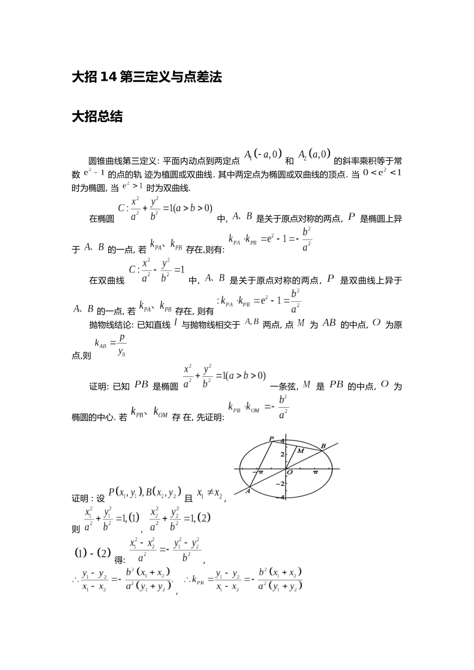 高考数学大招书-大招14第三定义与点差法.docx_第1页