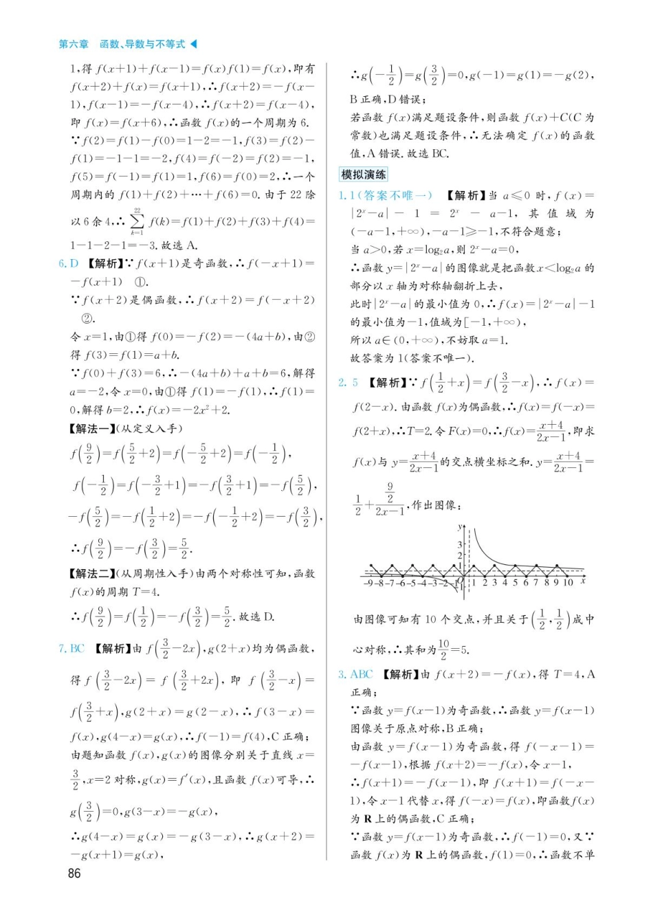 高考数学选择填空题经典模型突破-第六章模型31函数性质的综合运用答案.pdf_第2页