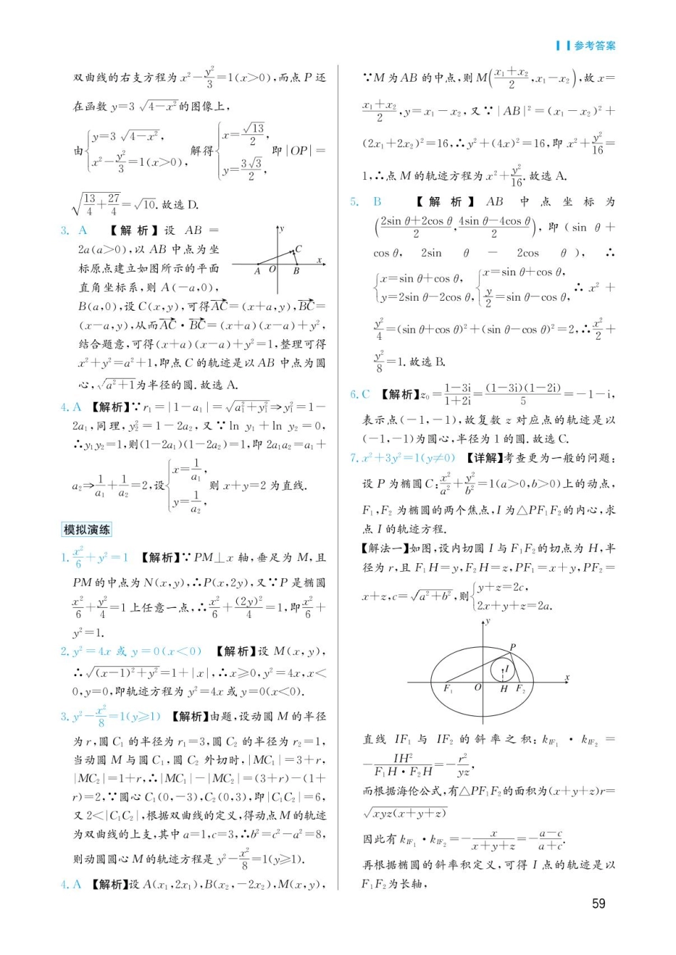 高考数学选择填空题经典模型突破-第五章模型23曲线的轨迹方程答案.pdf_第2页