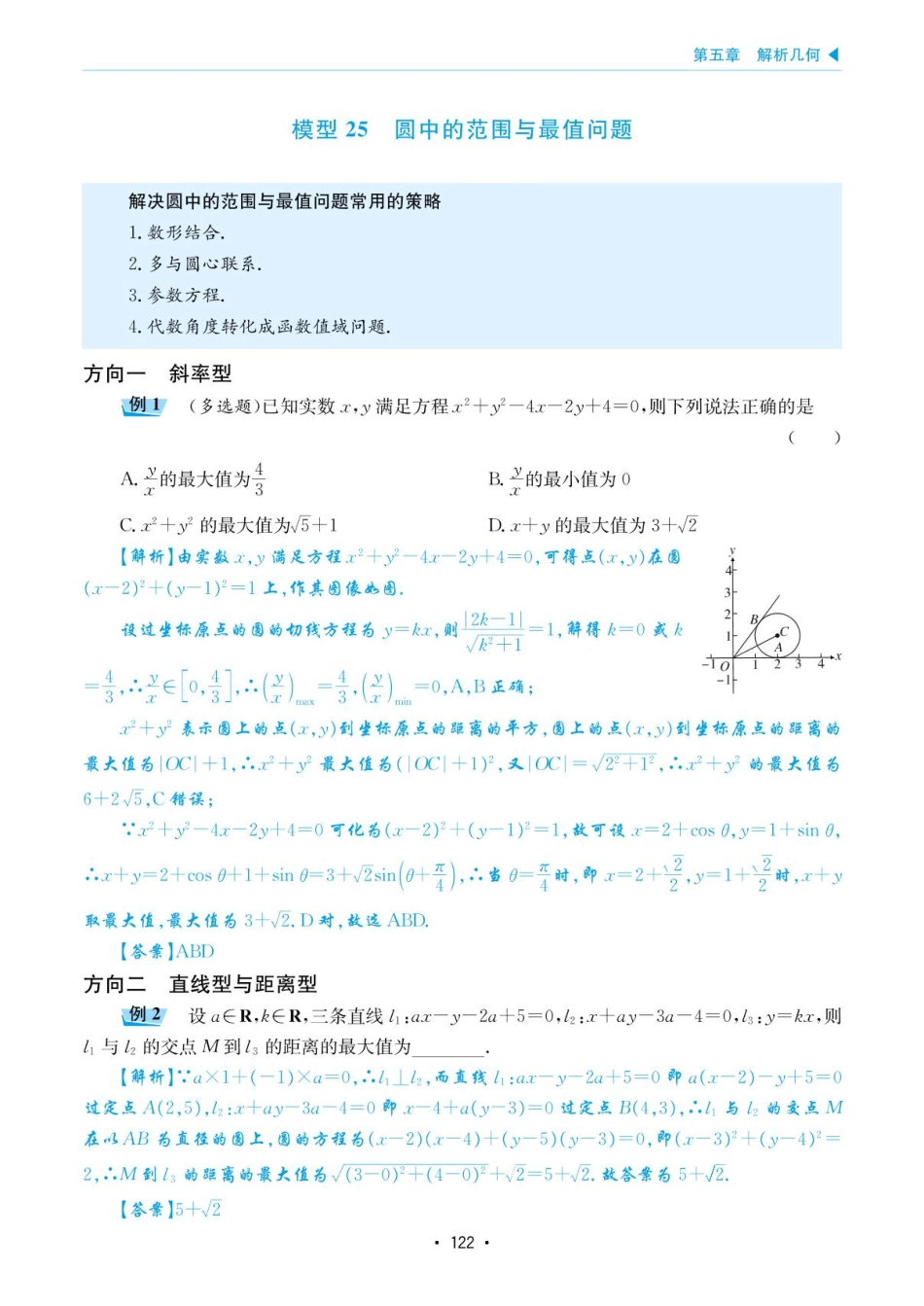 高考数学选择填空题经典模型突破-第五章模型25圆中的范围与最值问题.pdf_第1页