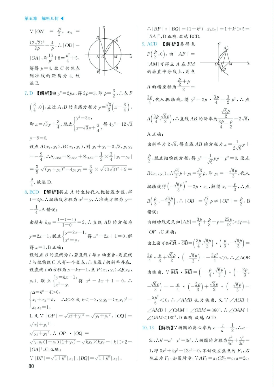 高考数学选择填空题经典模型突破-第五章模型30圆锥曲线的其他问题答案.pdf_第2页