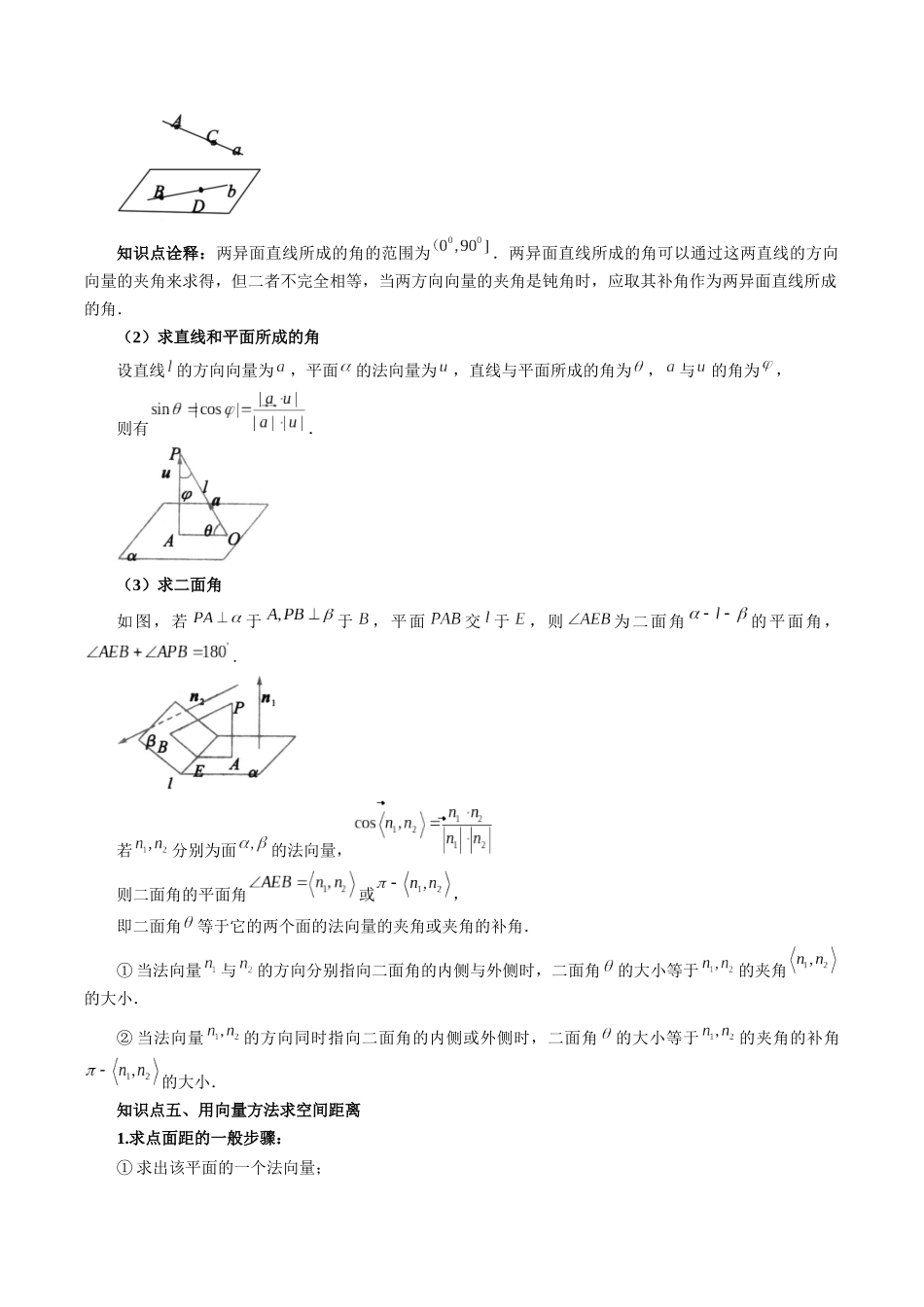 高一升高二暑假数学领跑讲义-第07讲空间向量的应用（原卷版）.docx_第3页