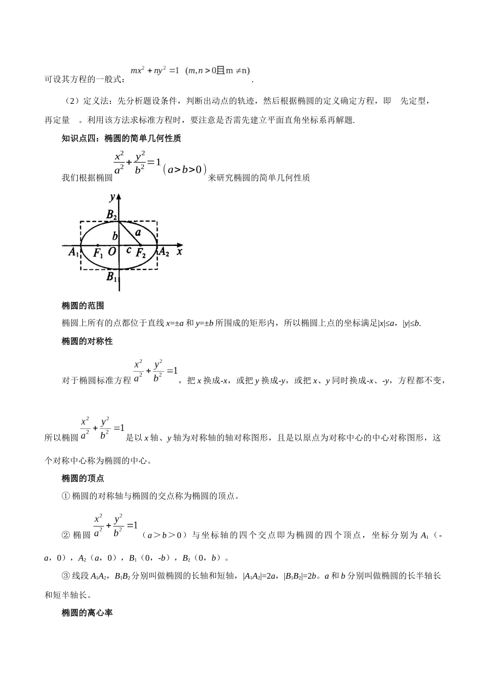 高一升高二暑假数学领跑讲义-第13讲椭圆（解析版）.docx_第2页