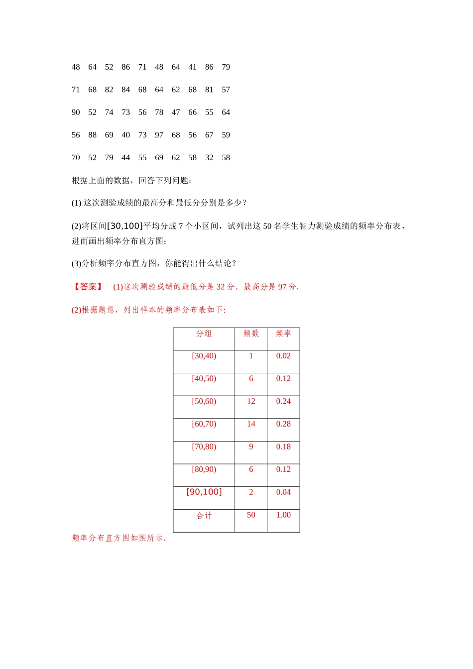 高一升高二数学暑假扶差讲义-9.2.1总体取值规律的估计（解析版）.docx_第3页