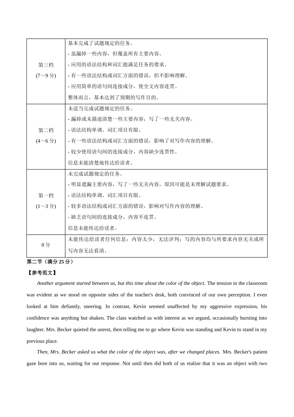 信息必刷卷02（新高考I卷）参考答案-2025年高考英语考前信息必刷卷（新高考Ⅰ卷专用）.docx_第3页
