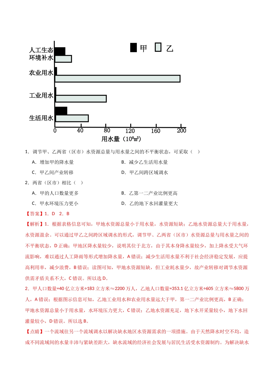 专题12区域发展-【好题汇编】三年（2022-2024）高考地理真题分类汇编（解析版）.docx_第2页