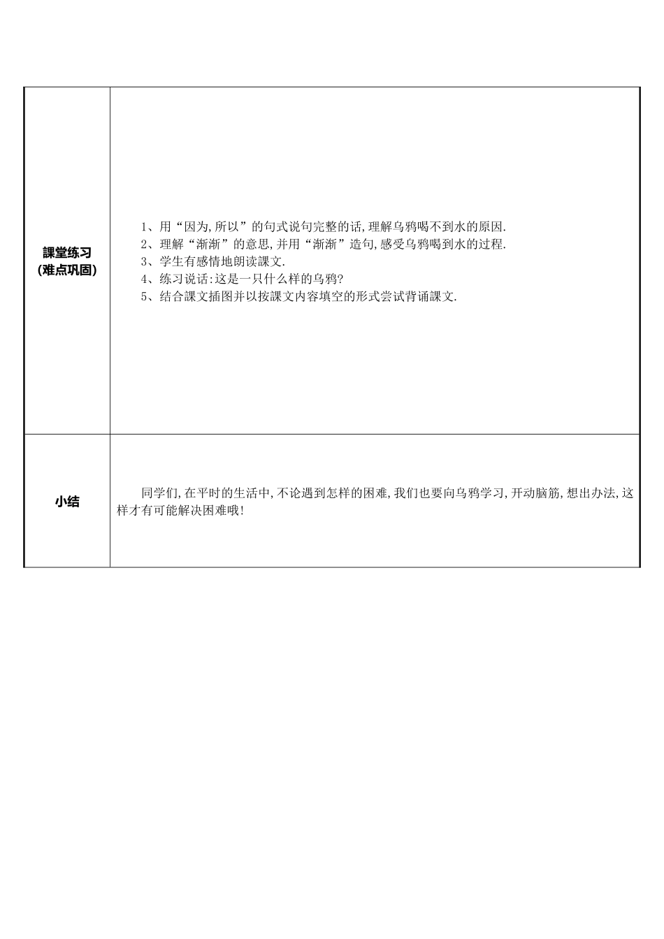 人教版（部编版小学语文一年级上册乌鸦喝水教学设计教案6.docx_第3页