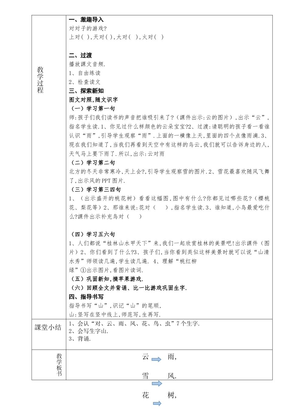 人教版部编版小学语文一年级上册对韵歌教学设计教案3.docx_第2页