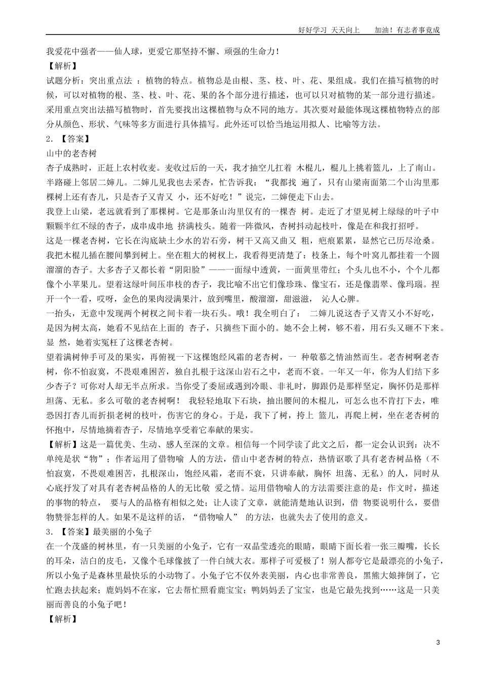 小升初语文专项训练：状物类文章的写作基础题有答案word版，12页.docx_第3页
