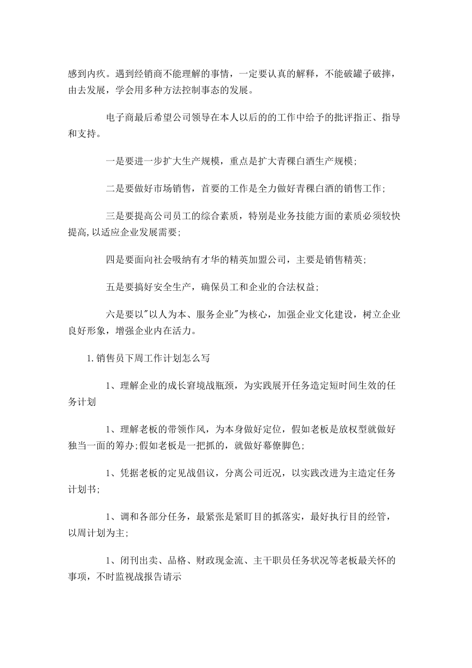 销售员下周工作计划怎么写.docx_第2页