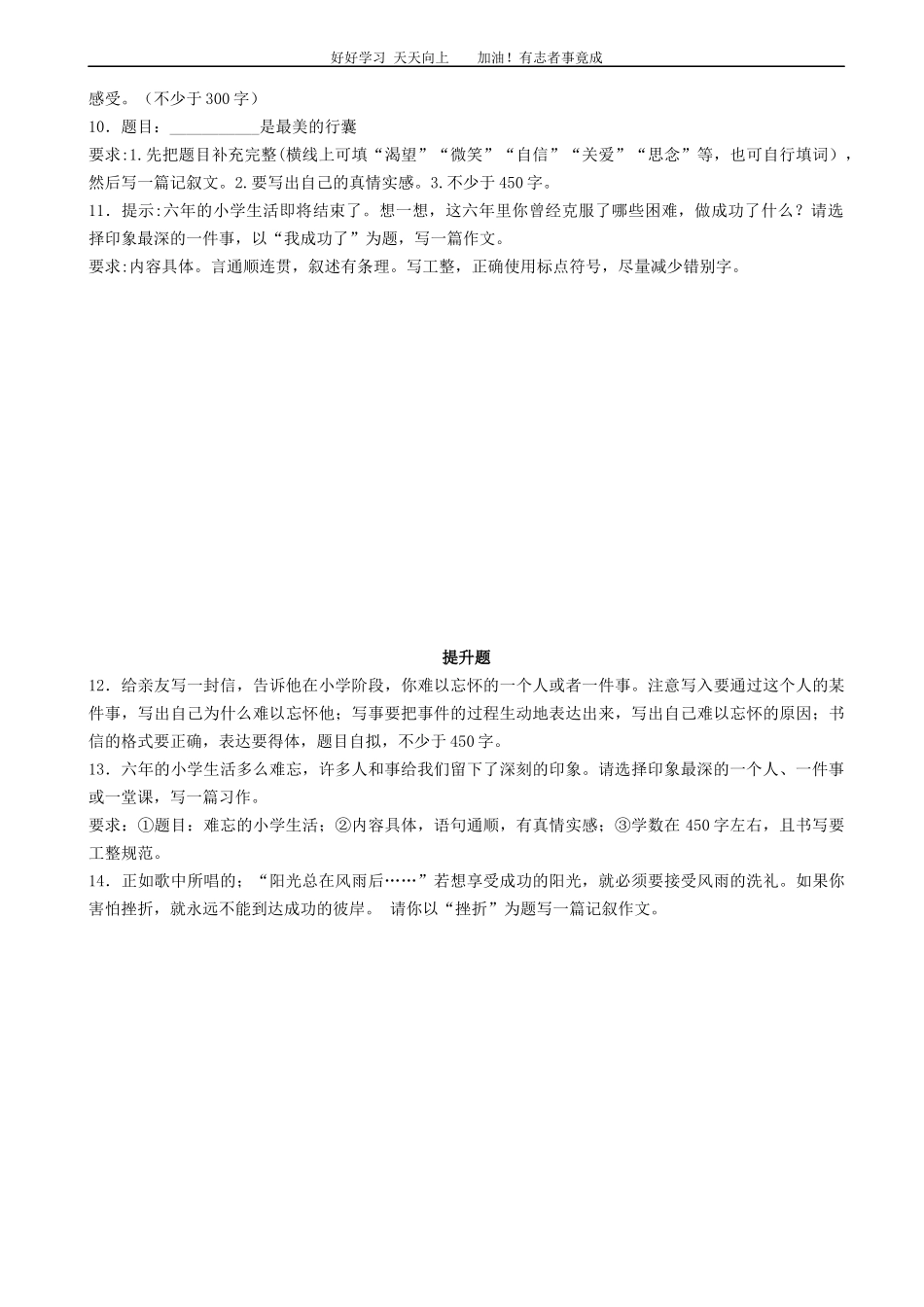 小升初语文专项训练：记事类文章的写作基础题有答案word版，20页.docx_第2页
