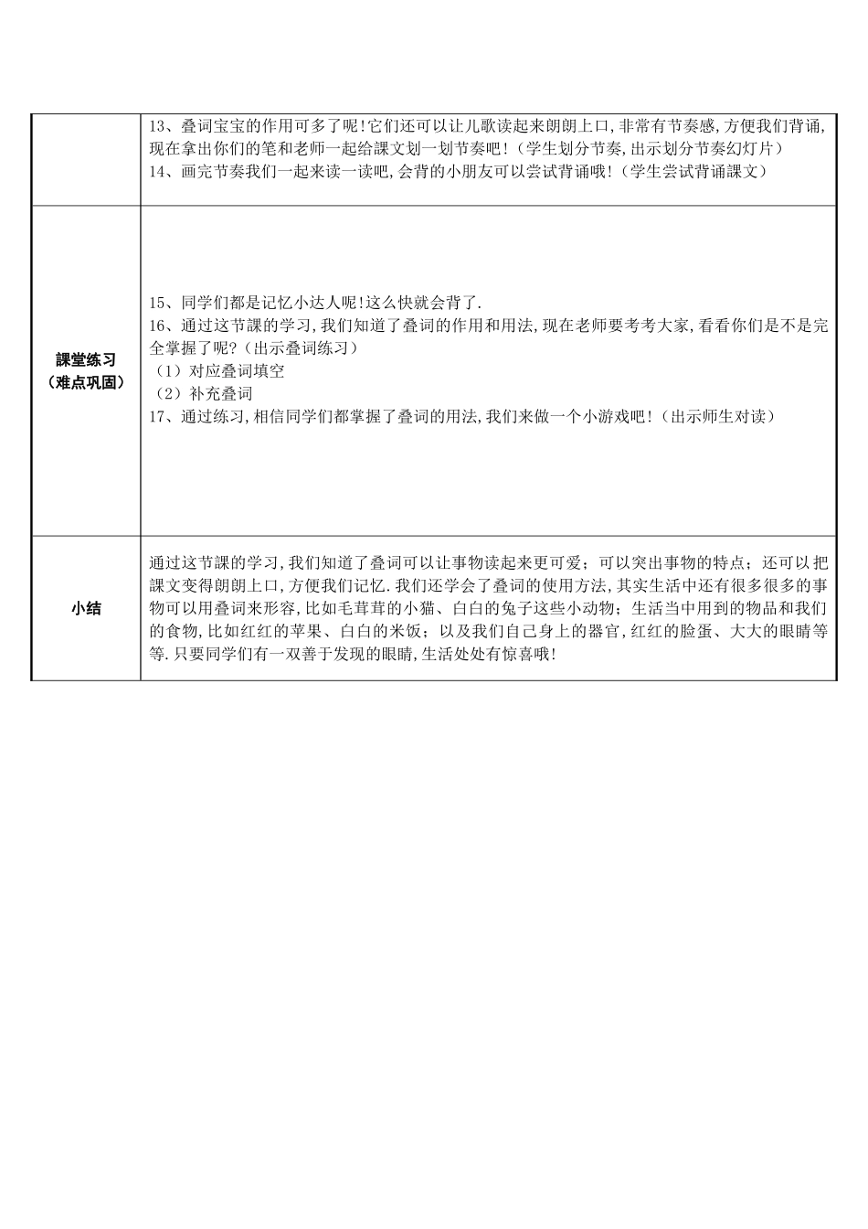 人教版部编版小学语文一年级上册仿照例子，用简单的叠词说“的”字短语，积累“的”字短语。教学设计教案.doc_第2页