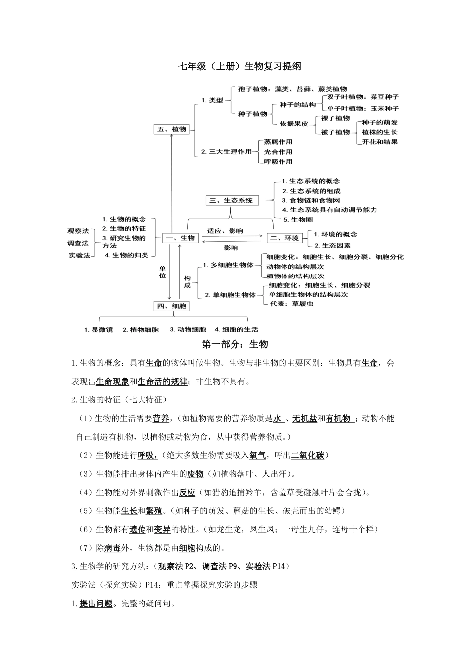 七年级上册复习提纲（教师版含答案.pdf_第1页