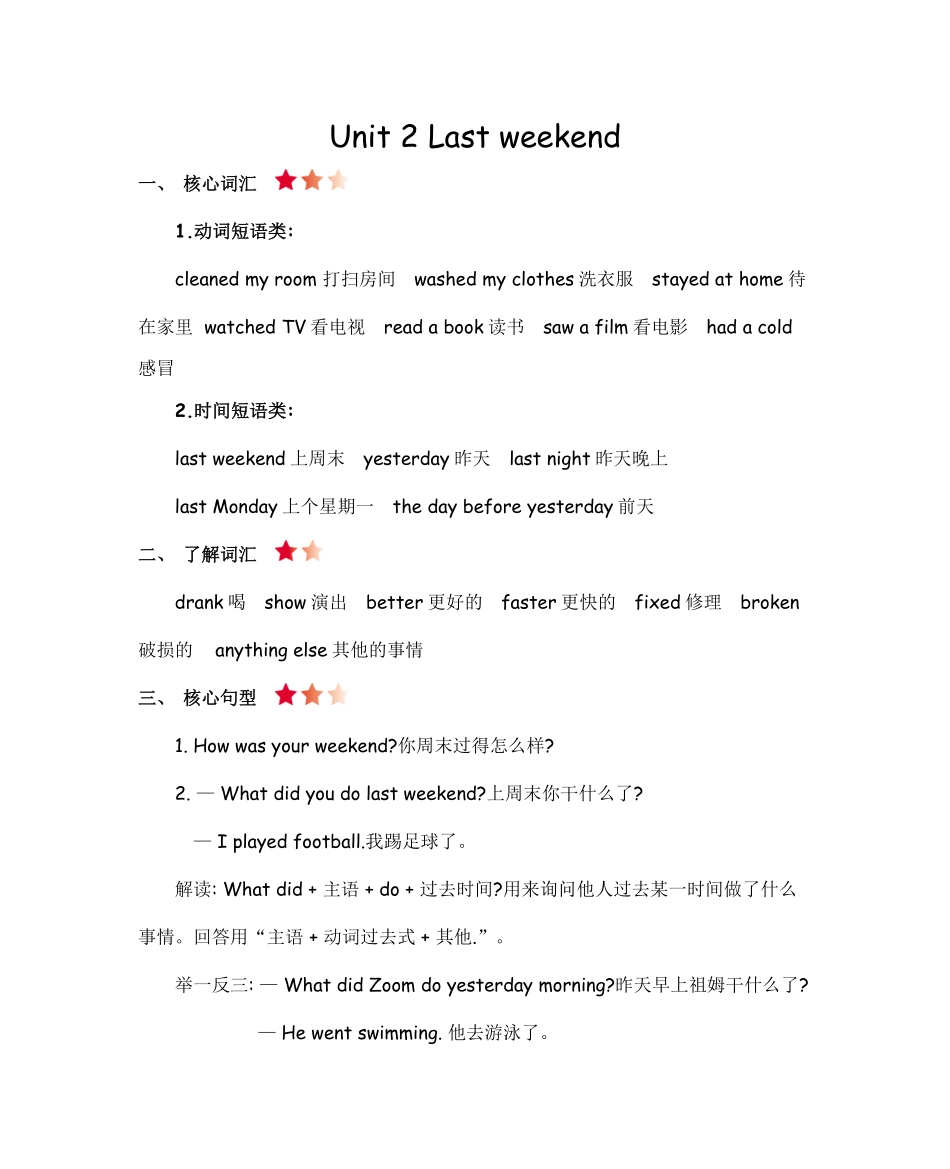 人教人教六年级下册Unit2知识清单.pdf_第1页