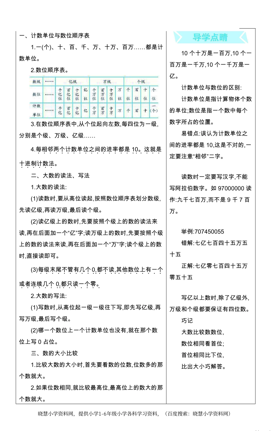 一年级上册数学北京课改版知识要点.pdf_第1页