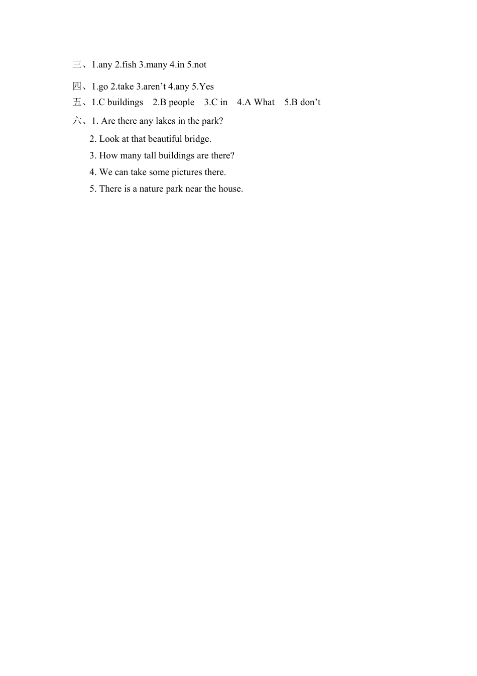 五年级上册英语一课一练Unit6Inanaturepark课时3人教PEP版含答案.pdf_第3页