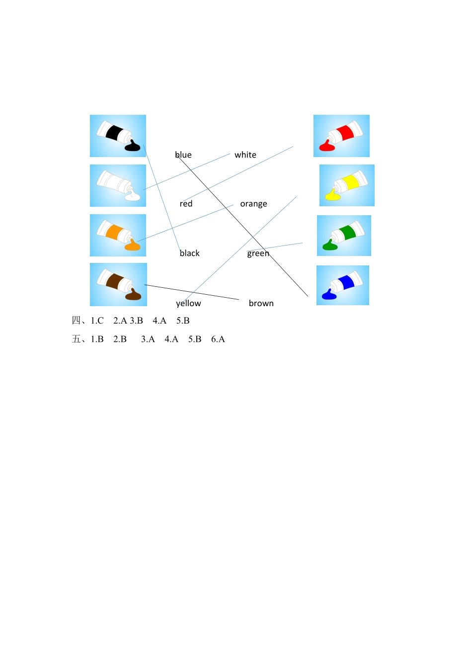 【分层训练】三年级上册英语课时练习Unit2Colors第六课时人教PEP-含答案.pdf_第3页