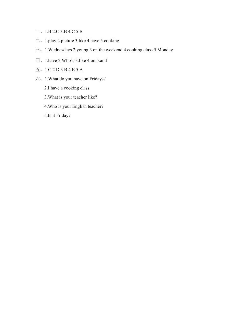 五年级上册英语一课一练Unit2Myweek课时1人教PEP版含答案.pdf_第3页
