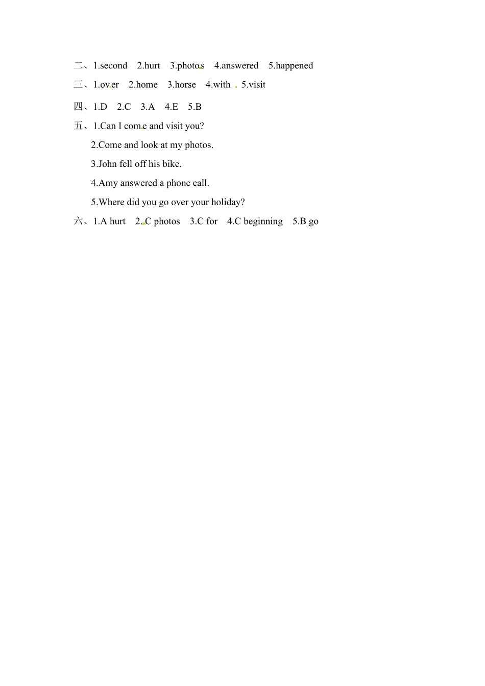 【分层训练】六年级下册英语一课一练Unit3Wheredidyougo课时1人教PEP版-含答案.pdf_第3页